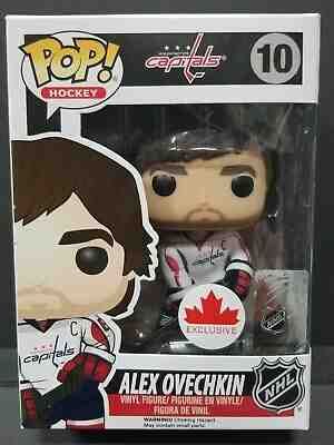 Funko POP! #10 NHL ALEX OVECHKIN Exclusive Washington Capitals Away White New