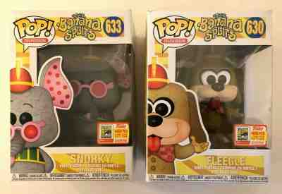 FUNKO POP SDCC STICKER EXCLUSIVE LOT OF 2 BANANA SPLITS 630 FLEEGLE 633 SNORKY 