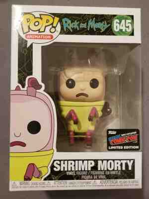 Funko POP Animation Rick and Morty 644 645 Shrimp NYCC 2019 Official Sticker