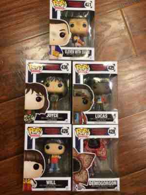 Stranger Things: Funko Pop Figure Lot: Joyce Eleven Lucas Will Demogorgan