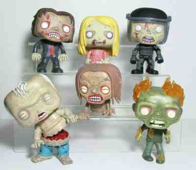 THE WALKING DEAD WALKER ZOMBIE FUNKO POP LOT TANK BICYCLE GIRL BURNING BLOATED