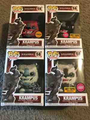 Funko Pop! Christmas Krampus Lot Of 4 Complete Set Not Mint Condition