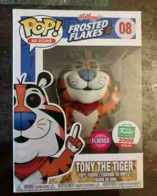 Funko Pop Exclusive Ad Icons Tony the Tiger FLOCKED #08 LE 2000 Frosted Flakes