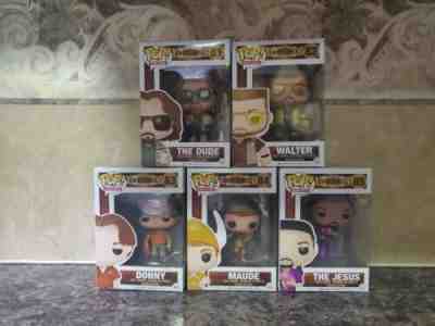 FUNKO POP! MOVIES - The Big Lebowski Set of 5. Dude, Walter, Donnie, The Jesus