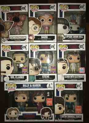 8 Stranger Things Funko Pop Collection with 5 Exclusives