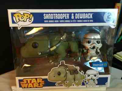 New Funko Pop! Star Wars Sandtrooper and Dewback 2 Pack Walmart Exclusive 