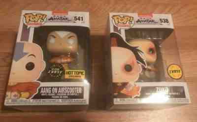 Funko Pop *CHASE SET*  The Last Airbender Aang GITD & Zuko