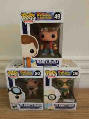 Funko Pop Back To the Future MARTY MCFLY DR. EMMETT BROWN Loot Crate