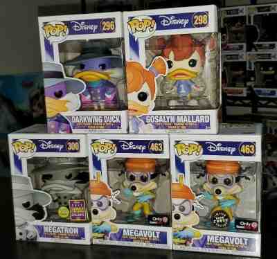 Funko Pop! Disney Darkwing Duck Gosalyn Mallard Negatron Megavolt Chase Set of 5