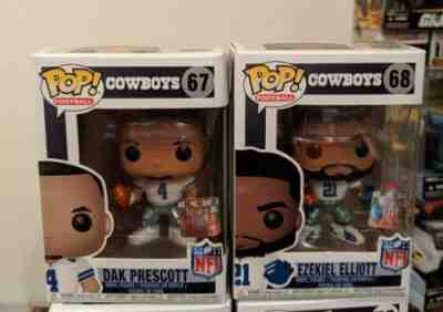 Funko Pop NFL DAK Dak Prescott & ZEKE Ezekiel Elliott Funko 67&68 