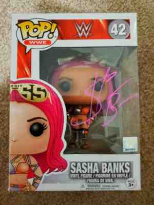 Autographed funko pops- WWE Sasha Banks