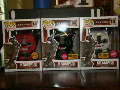 FUNKO POP KRAMPUS LOT OF 3 WITH EXCLUSIVES AND CHASE VARIANTS