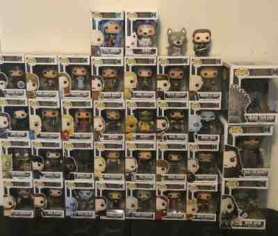 Huge funko pop game of thrones lot: Jon Snow, Stark, Lannister, Hound