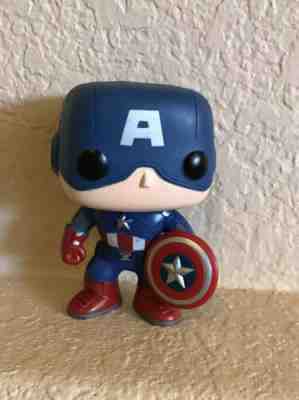 Captain America Funko Pop 10 Marvel Avengers 2012 Vaulted Retired Loose No Box