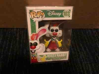 ROGER RABBIT FUNKO POP #103, W/PROTECTIVE CASE & 1987 DISNEYLAND 14