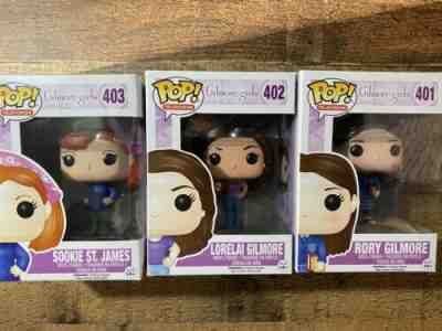 New In Box Gilmore Girls Set 3 Funko Pop Vinyl Rory 401 Lorelei 402 Sookie 403 