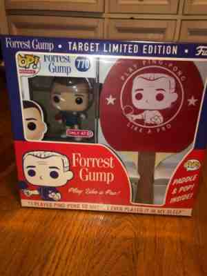 Target Limited Edition Forrest Gump Funko pop Figure And Ping-Pong Paddle Bundle