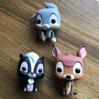 Funko Pop! Bambi, Thumper, & Flower Disney -Loose, No Boxes- *READ DESCRIPTION*