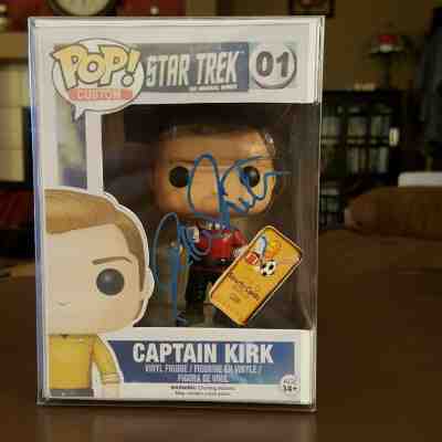 CUSTOM Star Trek II Captain Kirk Signed by William Shatner Funko Pop