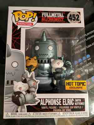 Funko Pop! Fullmetal Alchemist Alphonse Elric w/ Kittens HotTopic Exclusive #452