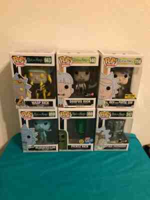 Funko Pop! Rick & Morty - Rick ONLY LOT 6 Count