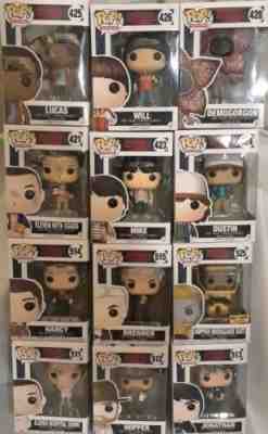 FUNKO POP! TELEVISION STRANGER THINGS HUGE LOT (12) DISPLAYED ONLY-NEVER OPENED