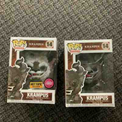 Funko Pop Flocked Krampus Chase Hot Topic Exclusive With Common Pop