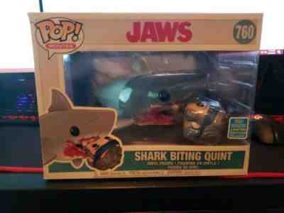 Funko Pop Jaws Shark Biting Quint #760 2019 Summer Convention Exclusive SDCC