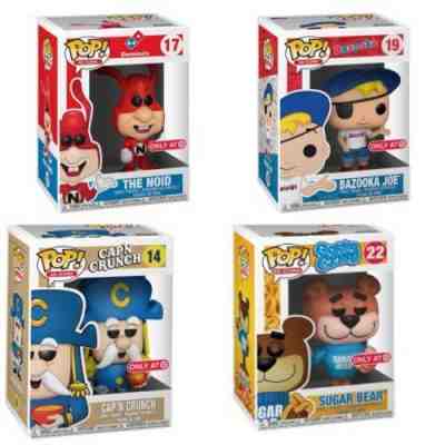 Target Ad Icons Funko Pop Bundle 4-Pack Noid Bazooka Joe Cap'n Crunch Sugar Bear