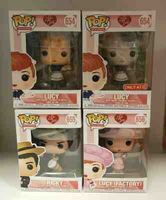 Funko Pop Vinyl I Love Lucy & Ricky Lot of 4 New in Box Ships Free