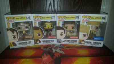 Funko Pop The Office Jim Halpert Boxlunch Goldenface Andy Banjo Target Dwight Ha