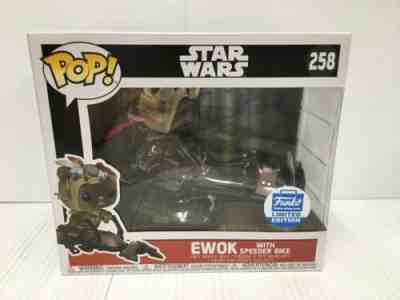 Funko Pop Star Wars 258 - Ewok with Speeder Bike - Funko Shop Exclusive