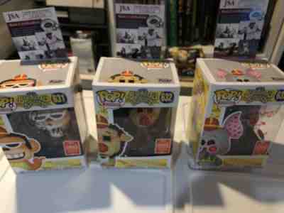 Funko pop banana splits Three hand signed in person autograph lot