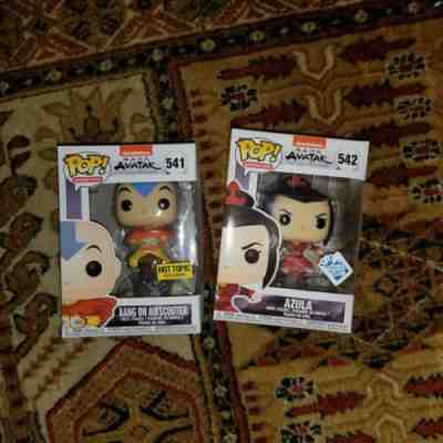 the last airbender funko pop azula and aang on air scooter 