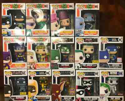 14 Batman serie Funko Pop Collection with 7 Exclusives!