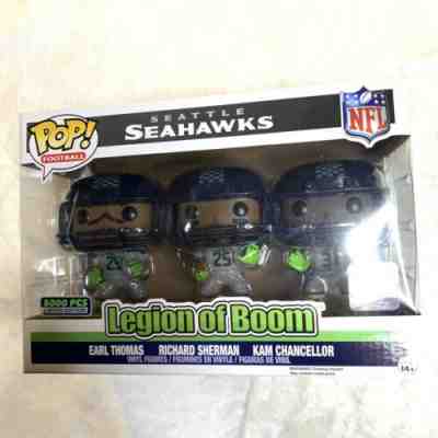 Funko Pop! NFL Seattle Seahawks Legion of Boom 3 Pack LE 5000 Mint Rare Find