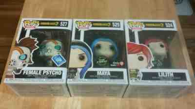 Maya Borderlands 3 Gamestop Exclusive Funko Pop #525 Lot Glow Chase IN PROTECTOR