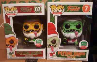 New Funko Pop Psycho Santa Green 07 & Red 7 LE 3000 Christmas Shop Exclusive Set