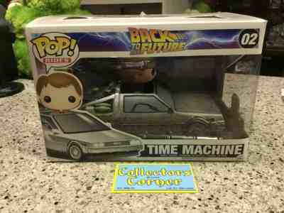 FUNKO POP BACK TO THE FUTURE DELOREAN TIME MACHINE 02 RIDES NEW