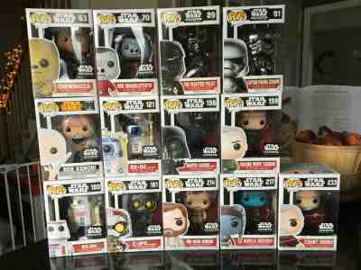 Funko Pop Star Wars Smugglers Bounty Exclusives Lot of 13 Tarkin R5-D4 Aayla 