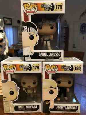 Funko POP The Karate Kid FULL Set: Daniel Larusso, Mr. Miyagi, Johnny Lawrence