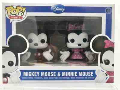 Funko Pop! MINIS #01 Disney's MICKEY MOUSE & MINNIE MOUSE, Retired