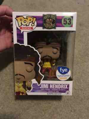 Funko Pop! Rocks Music Jimi Hendrix (Burning Guitar) #53 FYE With Pop Protector