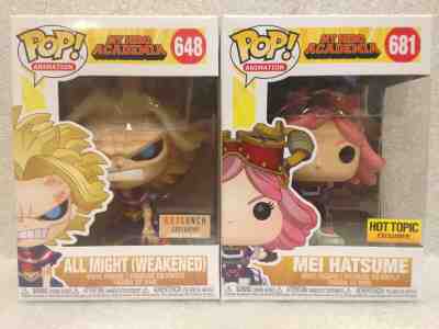 Funko Pop! GITD Weakened All Might (Box Lunch), Mei Hatsume (Hot Topic)