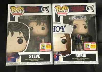 Funko Pop SDCC 2018 Steve & Robin Stranger Things Scoops Ahoy 