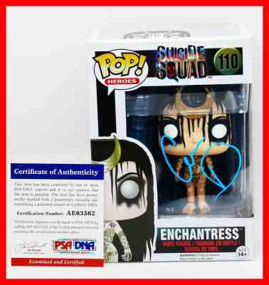 ! Cara Delevingne Enchantress Signed Autograph Suicide Squad Funko POP PSA JSA !