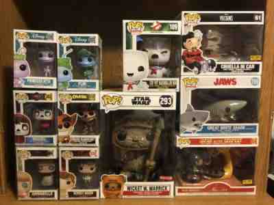 Funko Pop Lot, 10 Inch 6 Inch Disney Horror 3 Day Auction