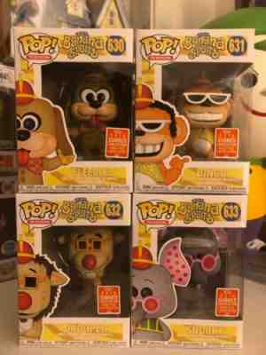 FUNKO POP ~ BANANA SPLITS ~ Drooper Fleegle Bingo Snorky ~ SDCC 2018 Exclusive