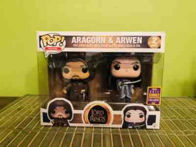 FUNKO Movies Lord of the Rings Aragorn & Arwen 2 pack SDCC 2017 Exclusive