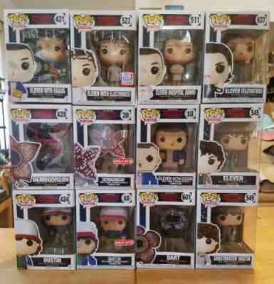 12 Pc. Stranger Things Funko Pop! Lot Demogorgon Eleven Dustin NIB Exclusive